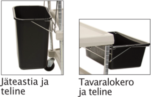 MyCart apuvaunu jäteastia tavaralokero