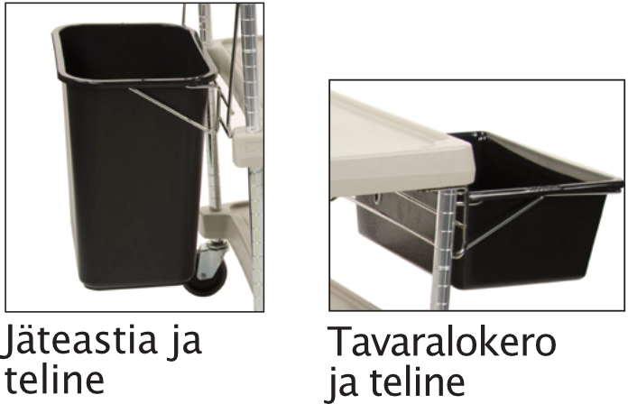 MyCart apuvaunu jäteastia tavaralokero