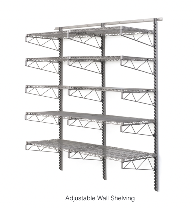 SmartWall adjustable wall shelving